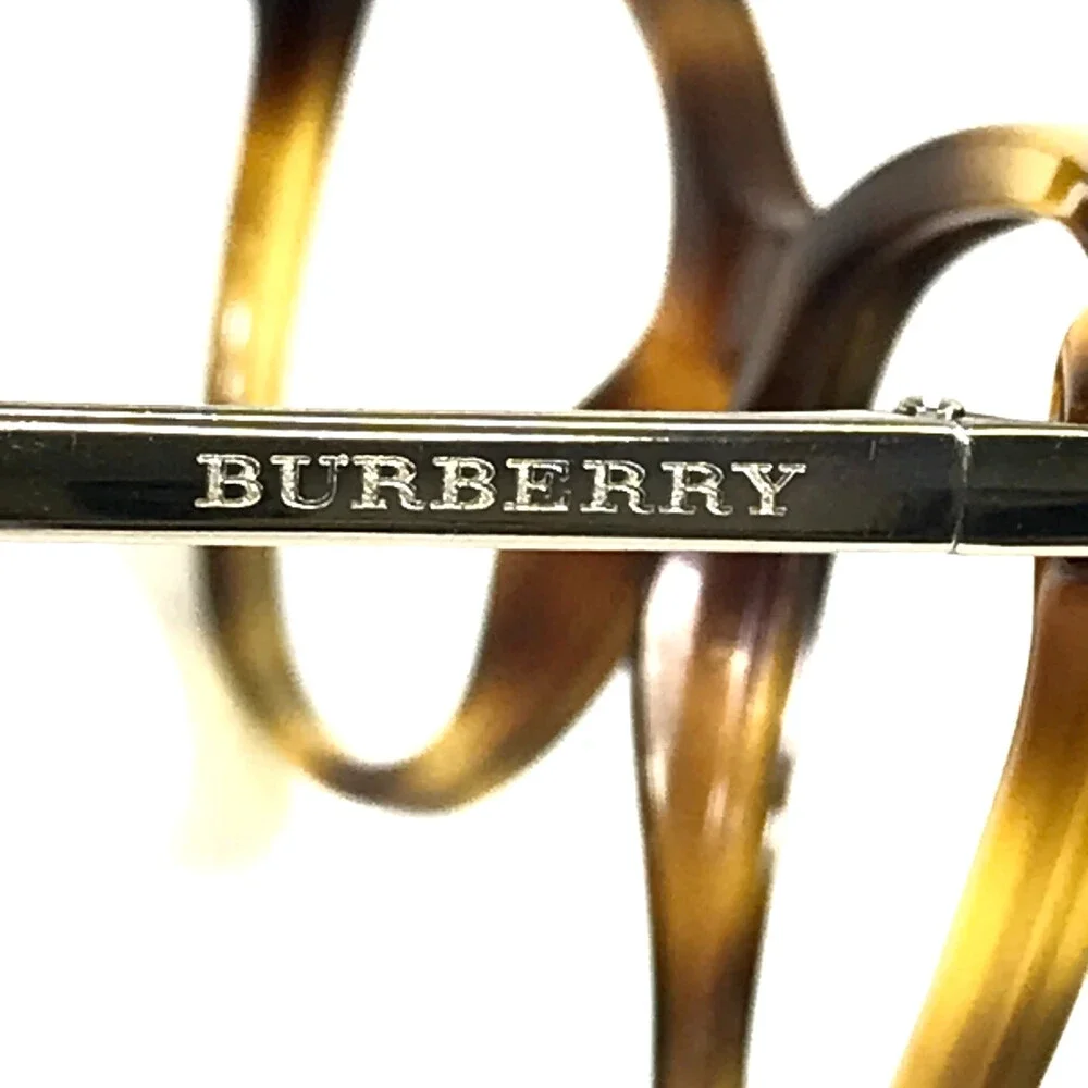 Burberry Eyeglasses Frames B2280 3316 Yellow Tortoise Gold Cat Eye 52-16-140